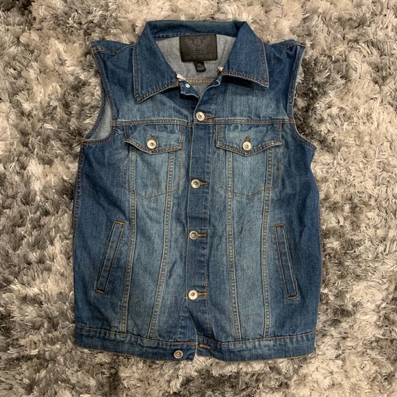 Victorious Women's Jean Vest SZ XL. - Picture 1 of 3